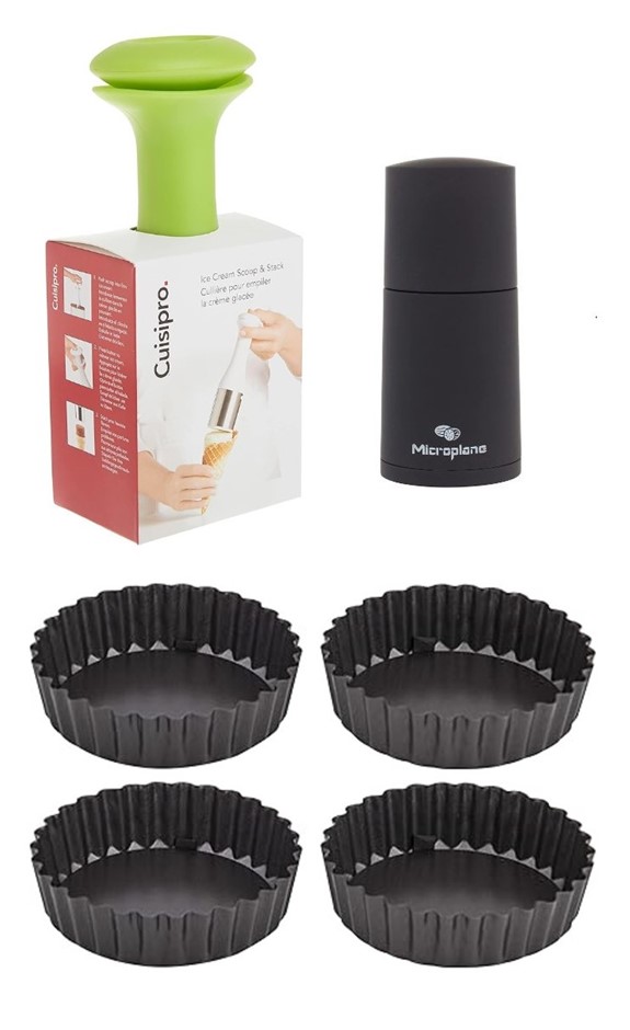 3 x Assorted Kitchen Items: x1 MICROPLANE Spice Grinding Mill, Black. x2 MA