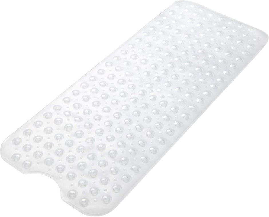 WIMAHA Extra Long Bath Mats, Non-slip Pebbled Bathtub Mats with Suction Cup