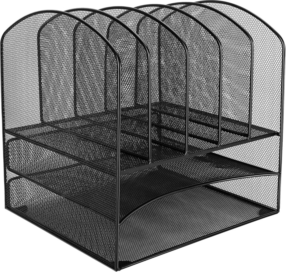 AMAZON BASICS Mesh File Storage Organiser with Double Tray.