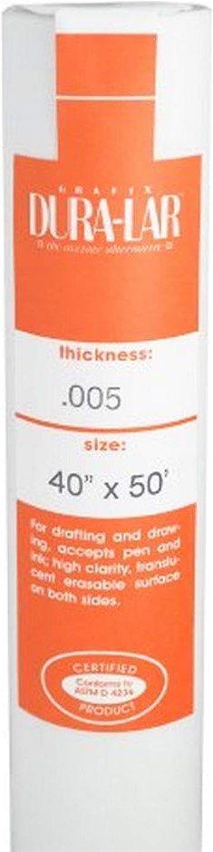 GRAFIX Dura-Lar .005” Matte, Roll, Economical Alternative to Drafting Film
