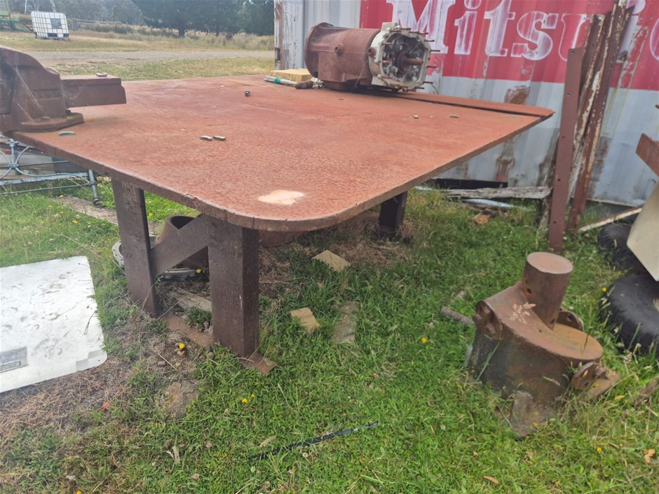 Ex DMR Heavy Duty Steel Bench with Vice