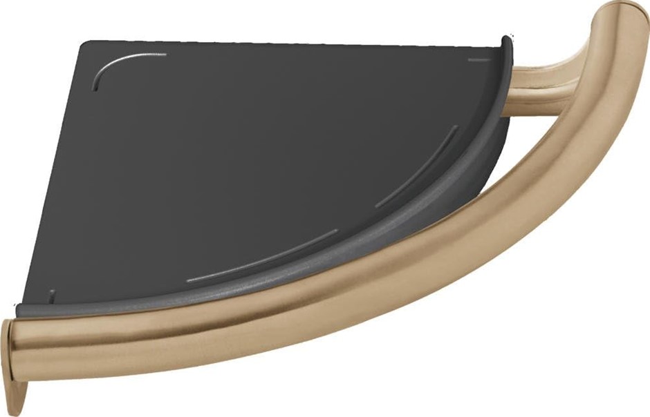 DELTA FAUCET 41516-CZ Contemporary Corner Shelf/Assist Bar, Champagne Bronz