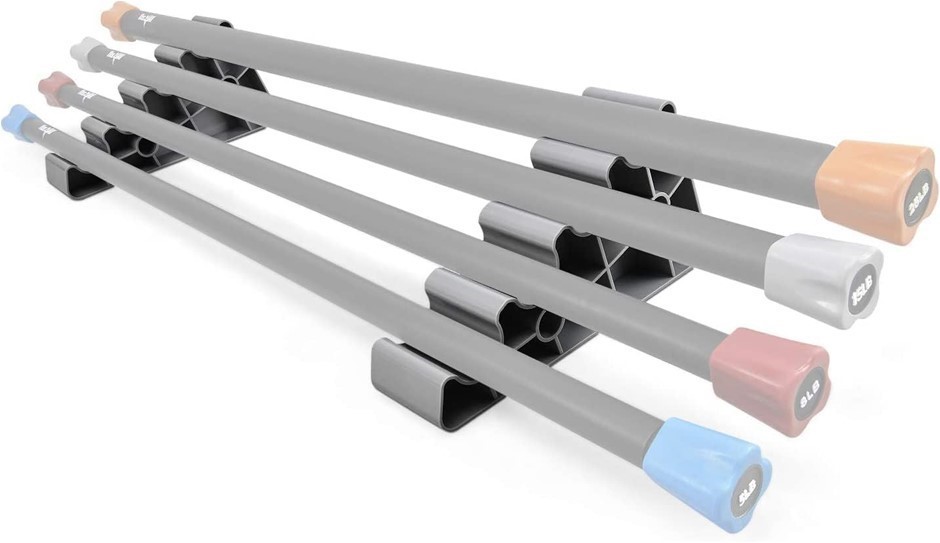 YES4ALL Total Body Workout Weighted Bar Rack, Weighted Workout Bar Rack for
