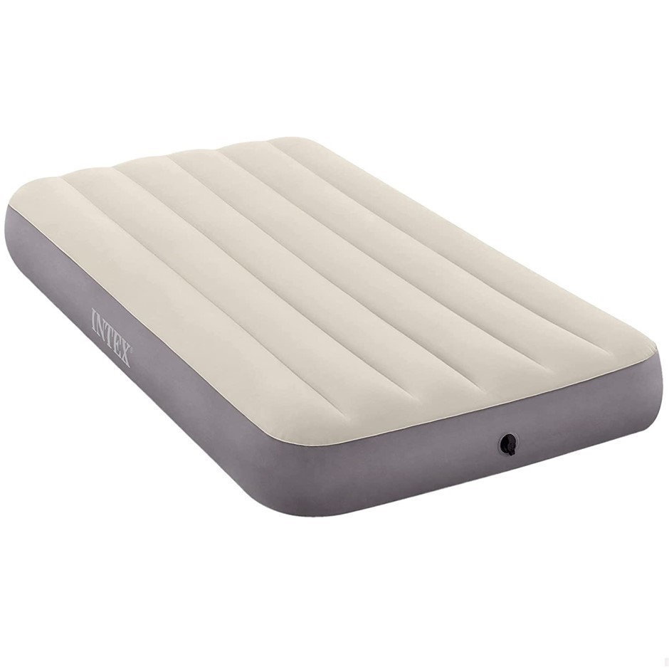 INTEX Twin Dura-Beam Single-High Airbed, 99 x 191 x 25cm, 64101.