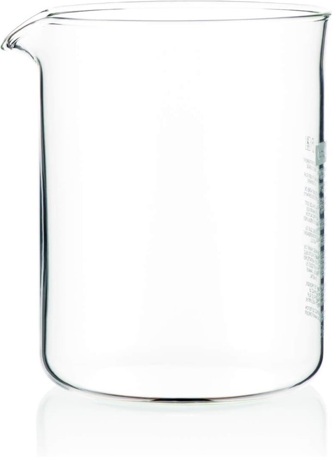2 X BODUM Replacement Glass for Two Cup Coffee Press, 4 Cup (0.5L). NB: Dus