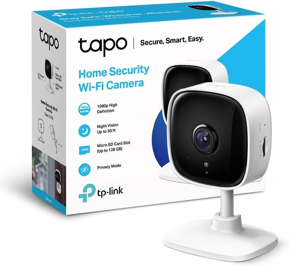 TP-LINK TAPO Home Security WiFi Camera, 3MP. NB: Has been used.