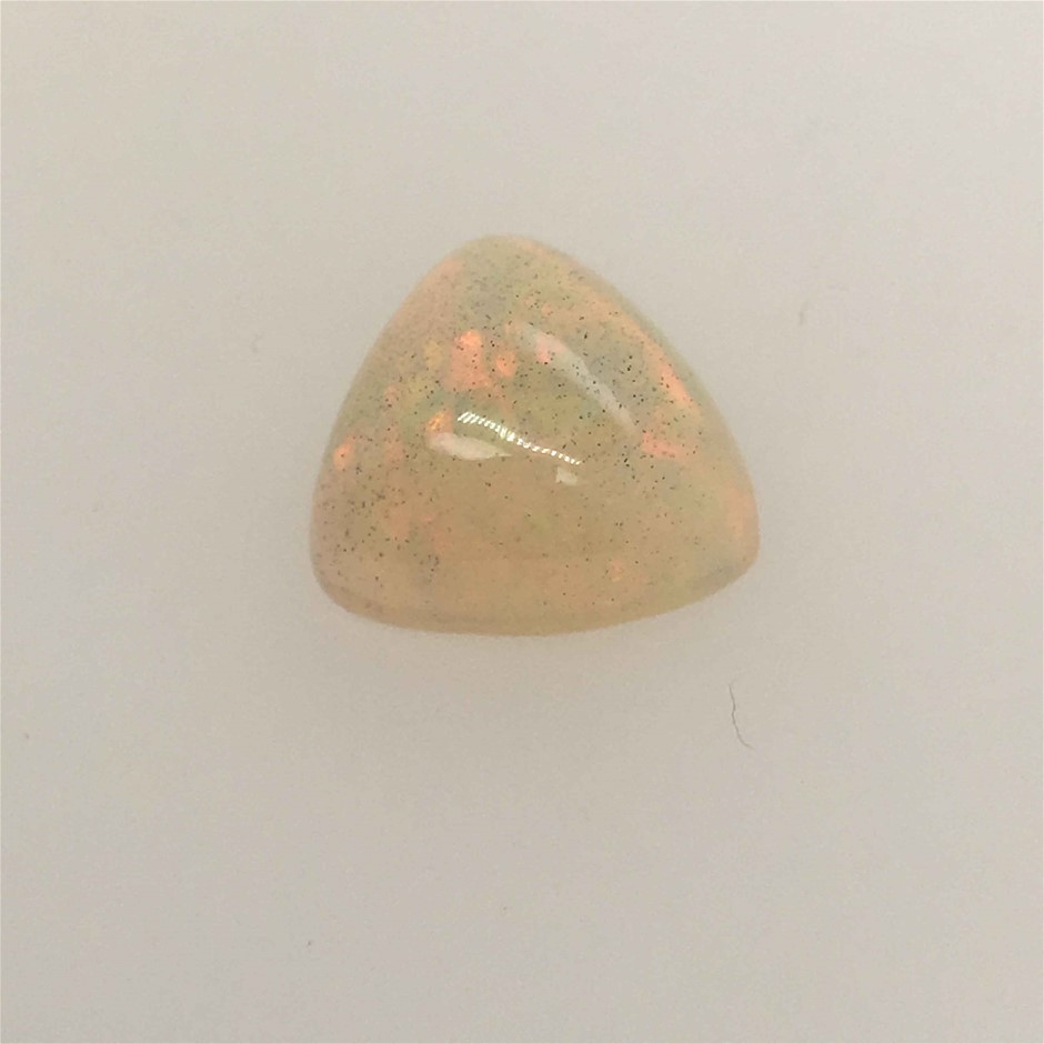 3.87ct One Stone Ethopian Opal Triangle Cabochon