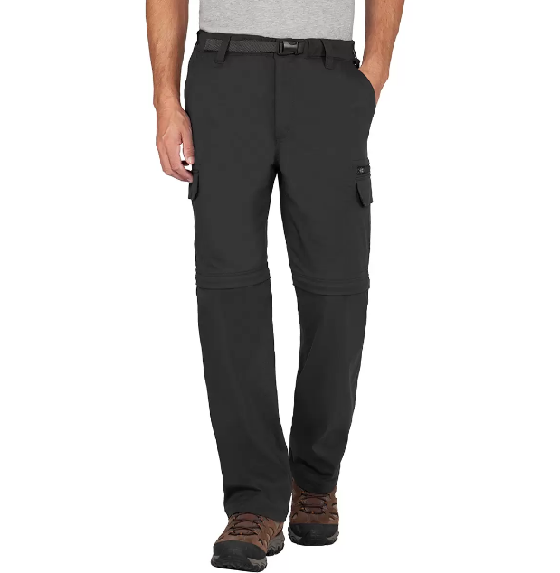 RIDGE POINT Men's Convertible Pants, Size XL (Length 32"), Cotton/Nylon, Ch