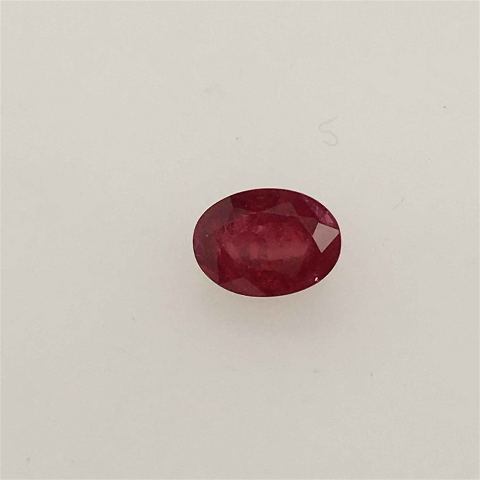 1.26ct One Stone Loose Natural Mozambique Ruby Oval With AIG Cert.