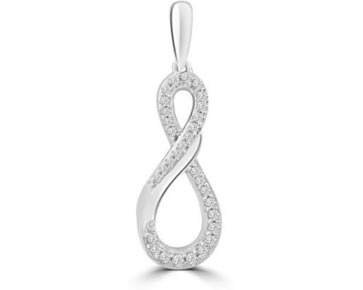 9K WHITE GOLD 0.10CT HI I1 DIAMOND PENDANT