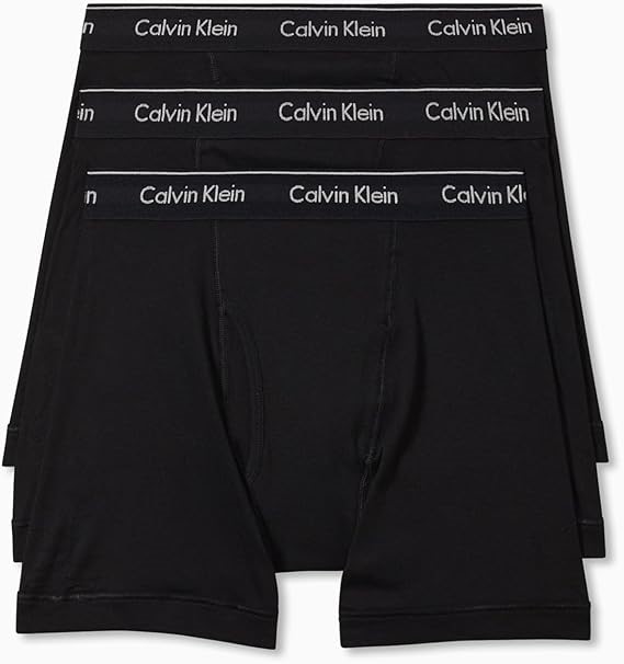 Calvin Klein Men's Cotton Classics Boxer Briefs 3PK, Black, XL