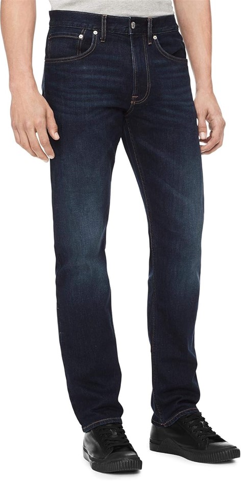 CALVIN KLEIN Jeans Men's Ckj 035 Straight Mid Rise Jeans, Houston Dark Tint