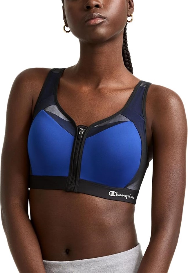 CHAMPION Women's Mesh Racerback Bra, Sports Bra with Max Support for Women,