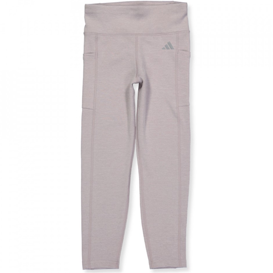 ADIDAS Womens Optime High Rise Full Length Tights Purple, 5-6Y