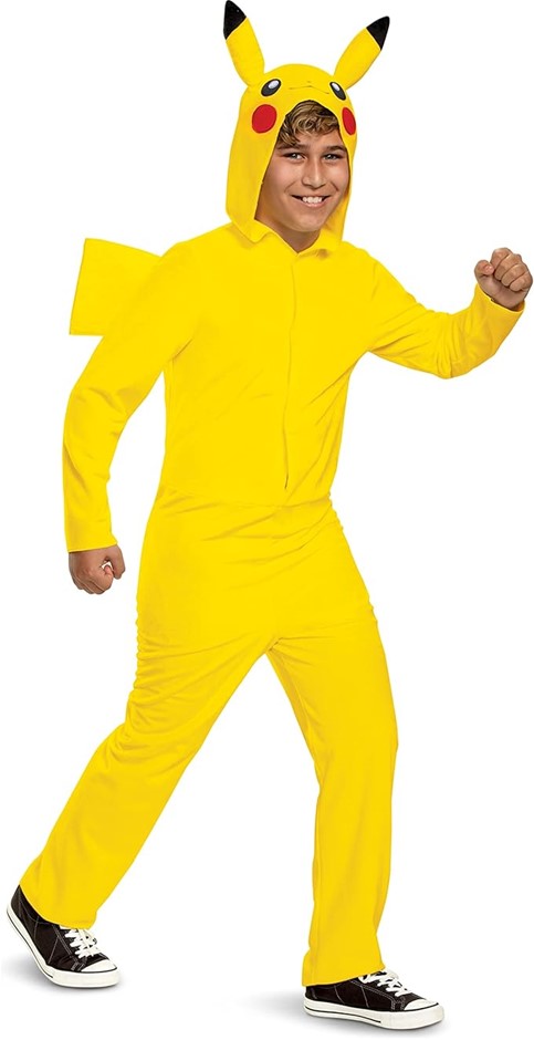 DISGUISE Pikachu Costume for Kids, Official Pokemon Costume Hooded Jumpsuit