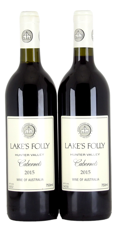 Lakes Folly Cabernets 2015 (2x 750mL), Hunter Valley