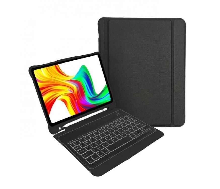 Laser 10.9'' Case Cover w Wireless Bluetooth Keyboard For iPad 10th Gen Bla