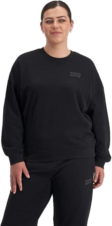 BONDS Women's Essentials Move Pullover, Size S, Black, CRV4I. RRP: $57.
