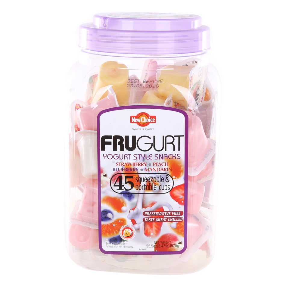 2 x Pack of 45pc FRUGURT Yogurt Style Snacks Squeezable Cups, 1.5kg. N.B: D