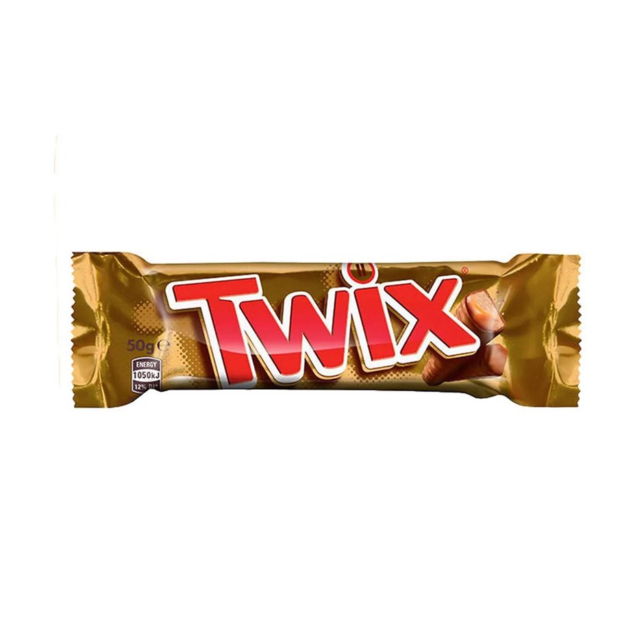 31 x TWIX Chocolate Bars, 50g.