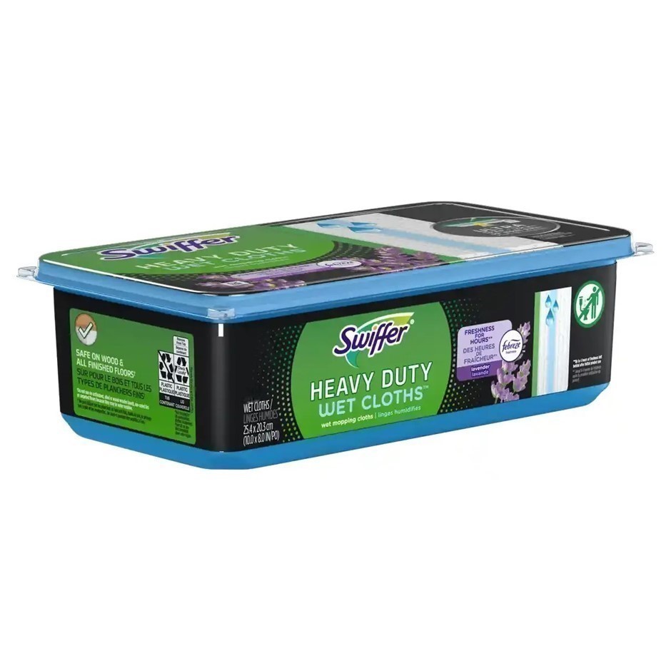 2 x Pack of 27pc SWIFFER Heavy Duty Wet Mopping Cloths. NB: Damaged packagi