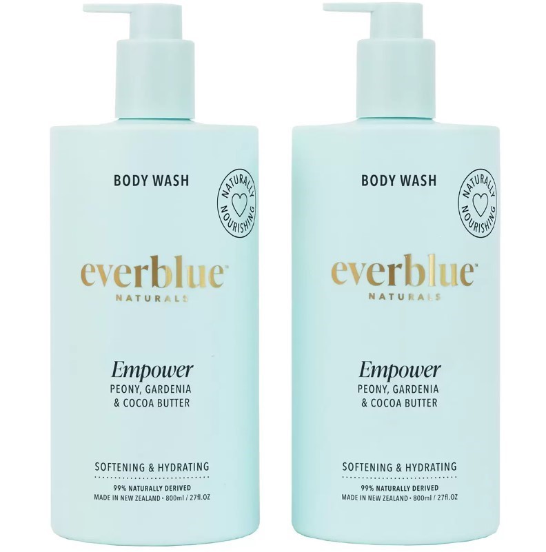 EVERBLUE Naturals Australia Empower Peony, Gardenia & Cocoa Butter Body Was