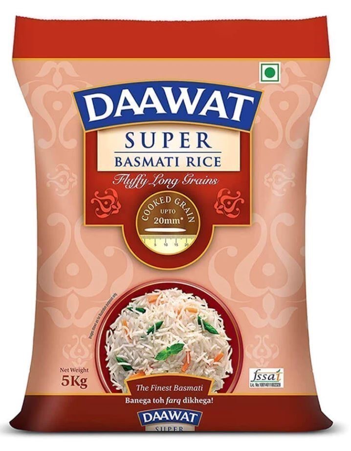 2 x Assorted Rice Grain Packs, Incl: DAAWAT Super Basmati Rice, 5kg & SUNRI