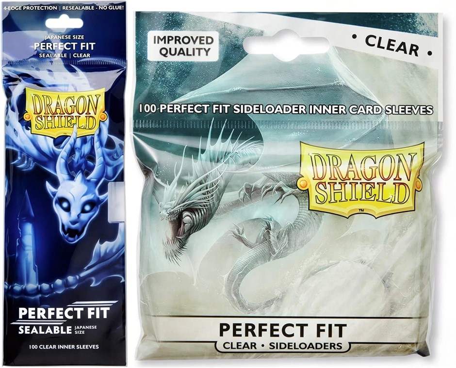 DRAGON SHIELD Perfect Fit Sleeve Bundle: Sideloader Clear (100pcs) & Sealab