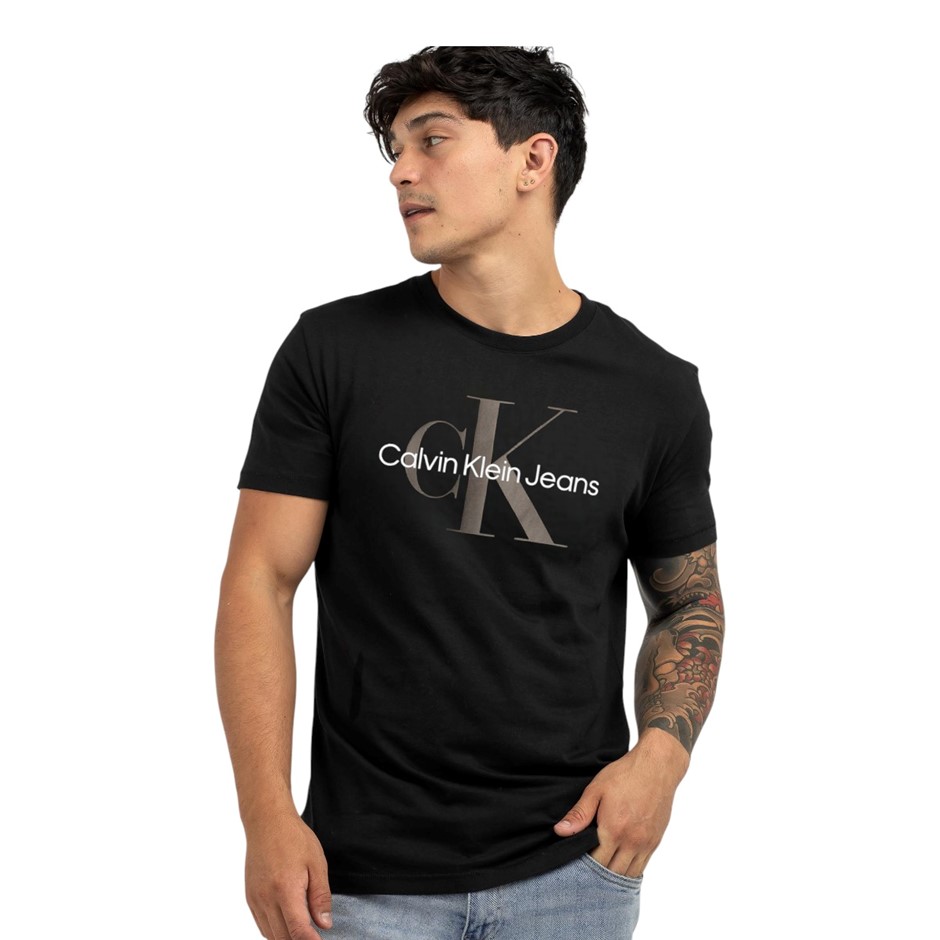 CALVIN KLEIN Men's Tee, Size S, 100% Cotton, Black, 40DC813. Buyers Note -
