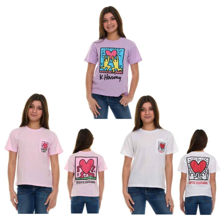 3-Pack KEITH HARING Youth Tees, Size XS (5/6), Lavender Combo. Buyers Note