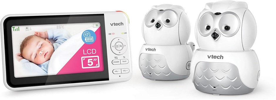 VTech BM5550-OWLN 5" 2-Camera Full Colour Pan & Tilt Video & Audio Baby Mon
