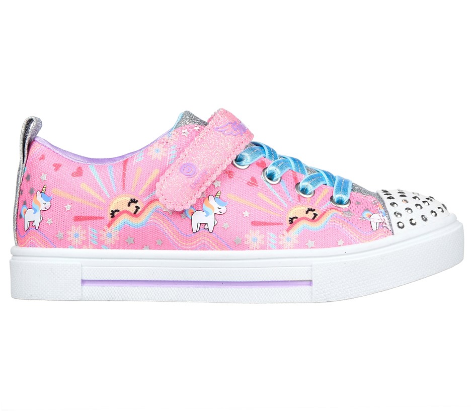 SKECHERS Kids' Twinkle Toe Sparks Shoes, Size US3 / UK2, Unicorn Sunshine -