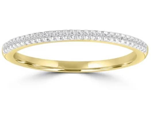 9K Yellow GOLD 0.08CT HI I1 DIAMOND RING