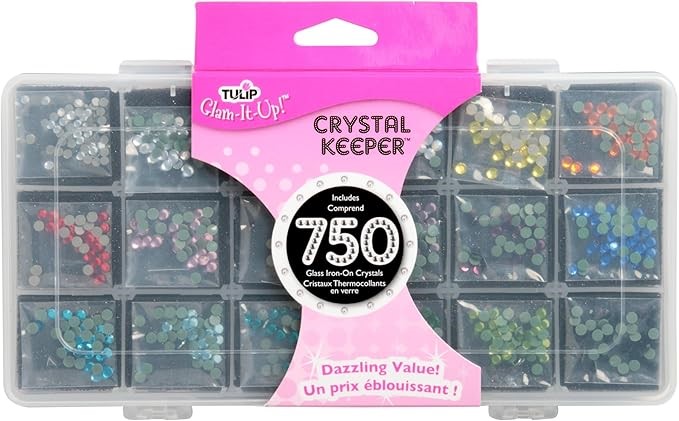 TULIP Iron On Crystals & Gems 25668 Ioc Lrgct Crystal Keeper, As Detailed,