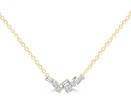 9K YELLOW GOLD 0.05CT HI I1 DIAMOND NECKLACE 40-50