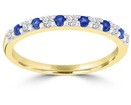 9K Yellow GLD 0.15CT HI I1 DIAMOND SAPPHIRE RING