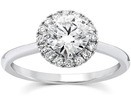 9K WHITE GOLD 1.15ct F VS LAB DIAMOND RND HALO RING