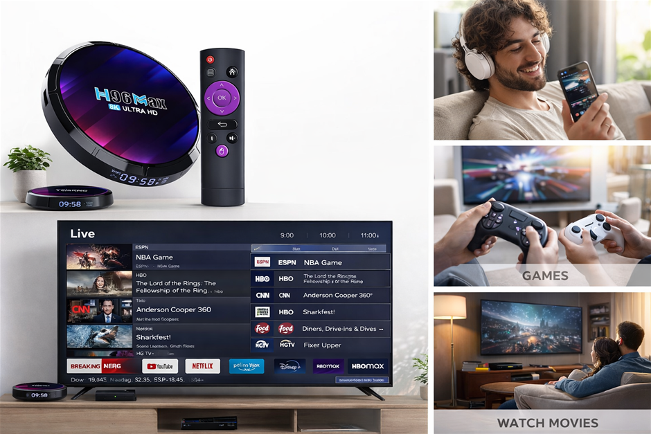 Android TV Box for Streaming Movies, TV with built-in Apps Auction ...