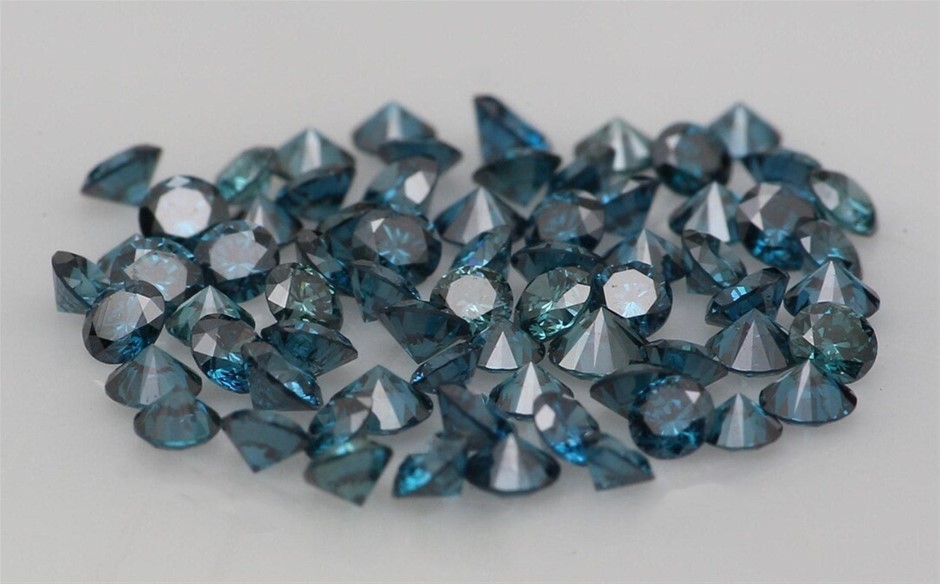 1.15 carat blue round diamond