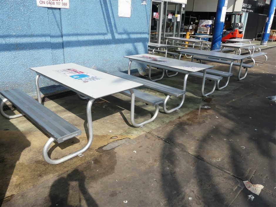 Felton Ind. Alfresco Table And Bench Setting (Qty 8)