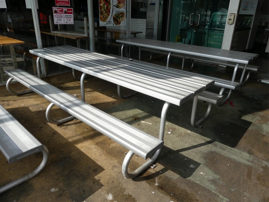 Felton Ind. Alfresco Table And Bench Setting (Qty 2)