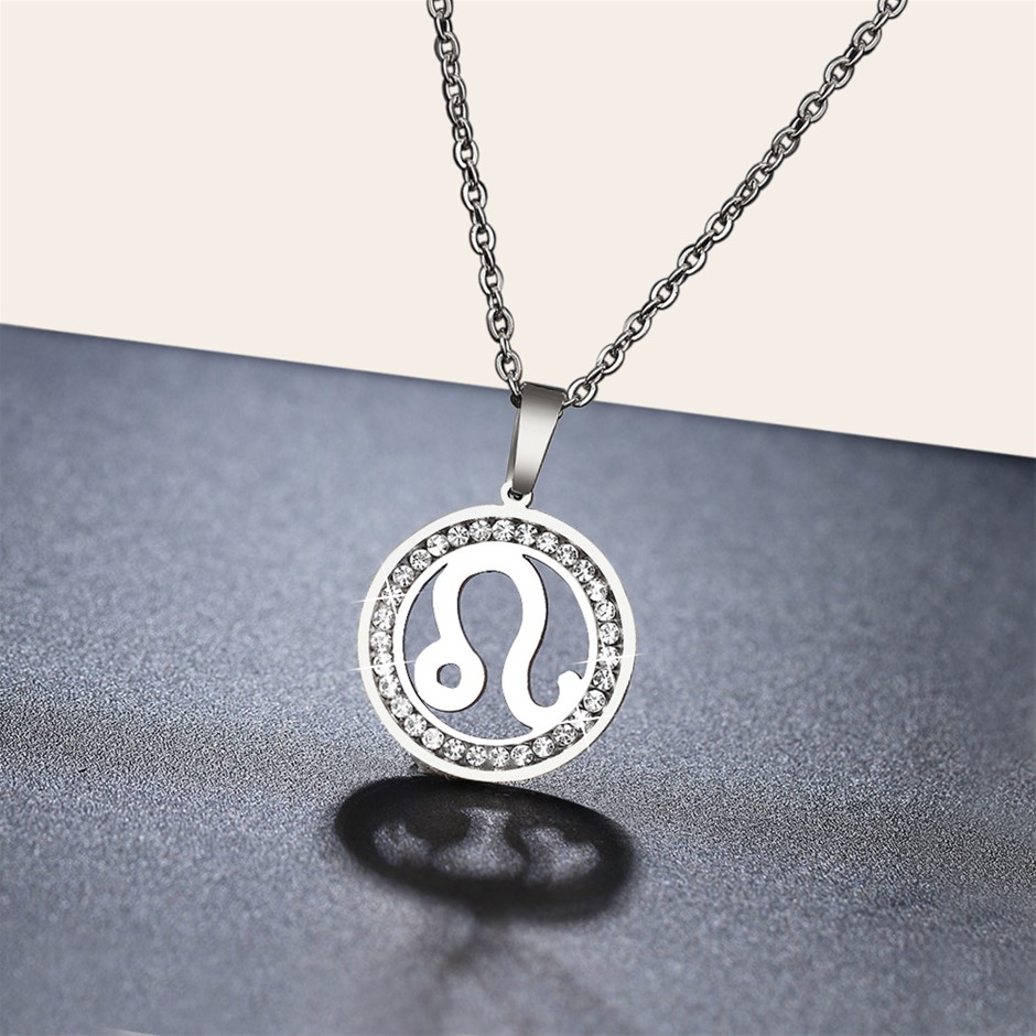 Simulated Diamond Zodiac Necklace - LEO