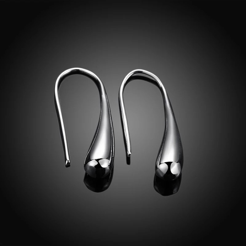 Designer Teardrop Earrings in Silver