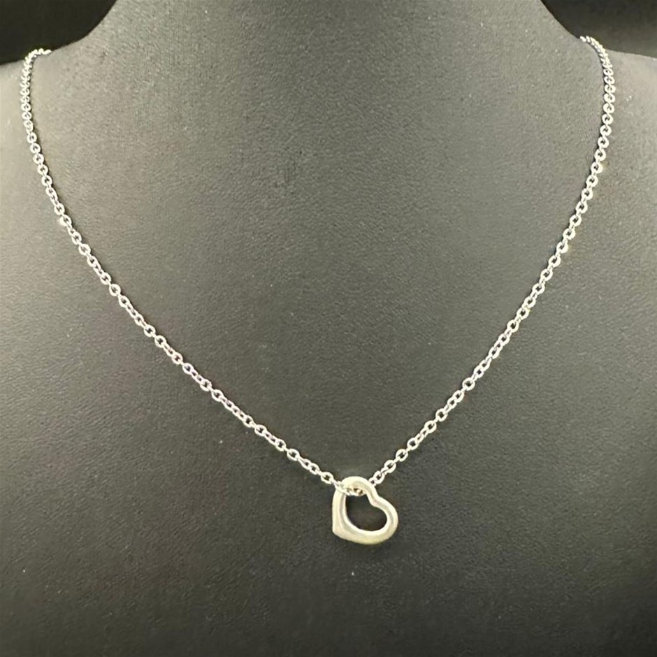 Last Piece - Abstract Heart Necklace in Silver