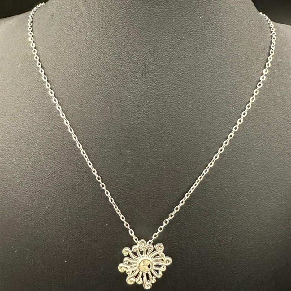 Last Piece - Abstract Necklace in Silver