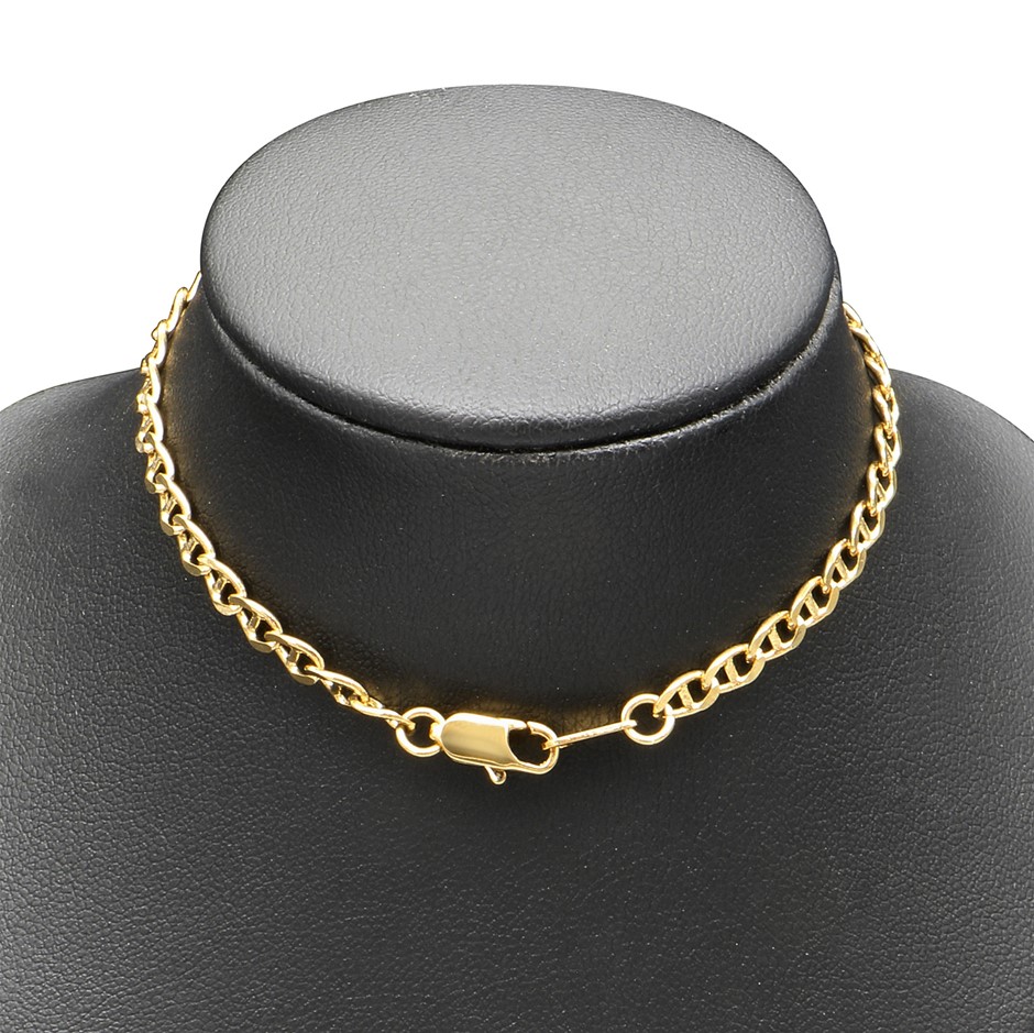 18ct Heavy Yellow Gold Plated Anchor Chain Bracelet