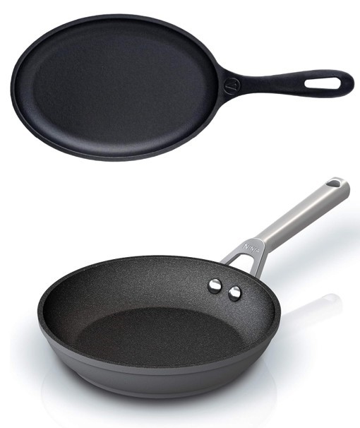 2 x Assorted Kitchen Pans Including NINJA Foodi NeverStick Premium 8-Inch F