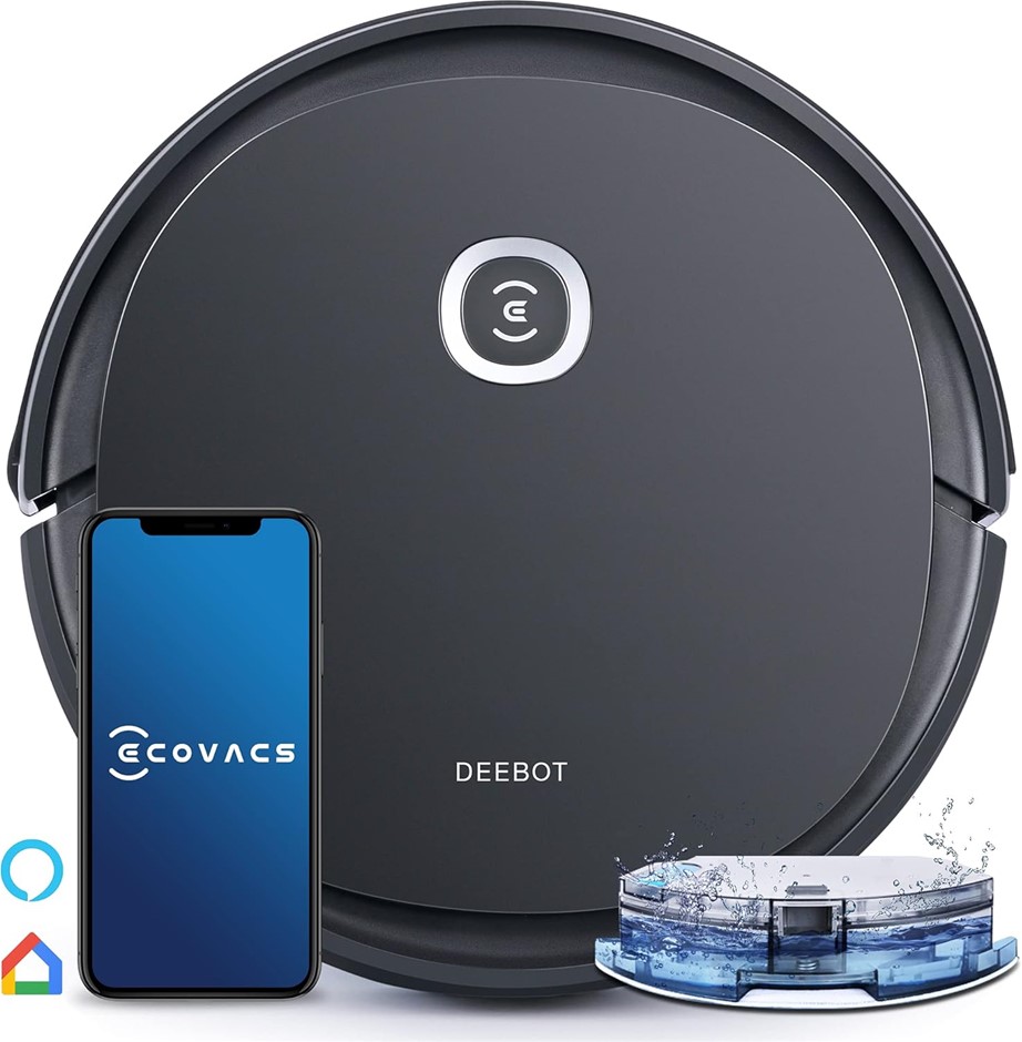 ECOVACS Deebot U2 Pro 2-in-1 Smart Robotic Vacuum Cleaner,800ML dust bin &