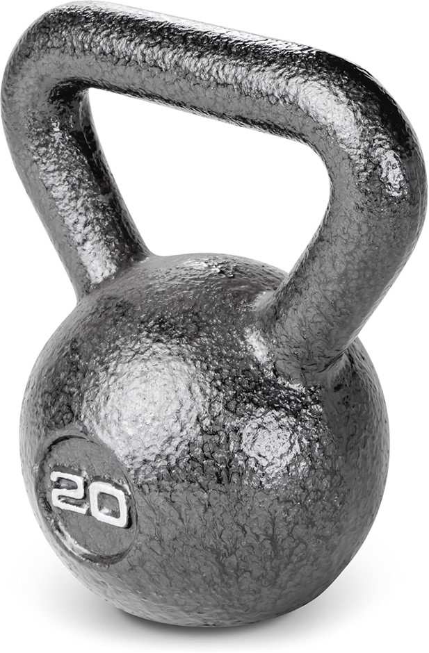 MARCY Hammertone Kettle Bell Cast Iron, Black, 20LBS.