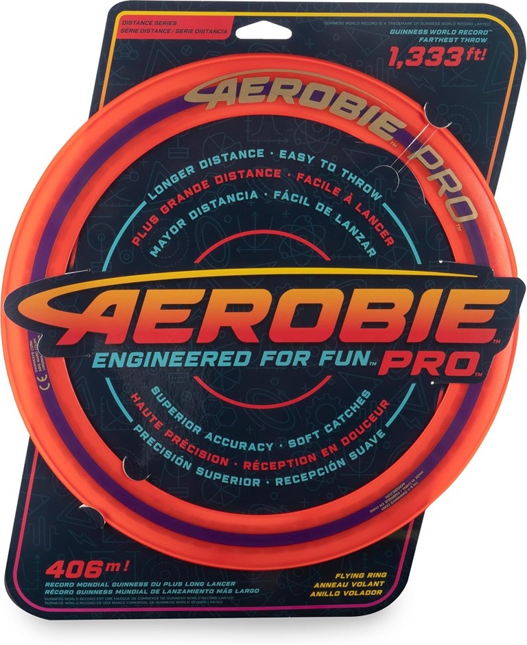 AEROBIE  6046388 Pro Flying Ring Wurfring mit Durchmesser 33 cm, Orange Thr